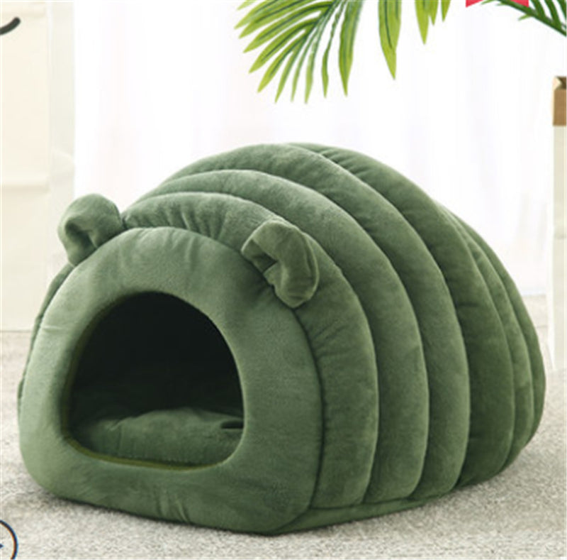 The Hideaway Cat Cave in forest green
